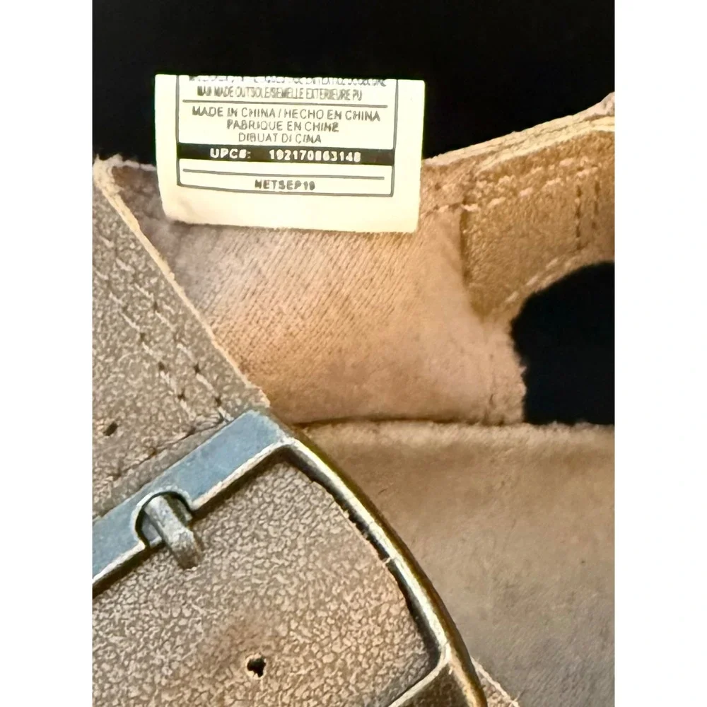 Carter's Toddler Footbed Sandal Size 10 Tan Little Boy Double Buckle Walker Shoe